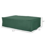 97" x 65" x 26" Heavy Duty Outdoor Sectional Sofa Cover, Waterproof Patio Furniture Cover for Weather Protection, Dark Green - Image 3