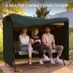 Outdoor Patio Hammock Porch Swing Cover with UV, Water, & Dust Fighting Material, 81" x 49" x 65", Dark Green - Image 5