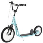 Teens Youth Scooter Ride On Toy with Adjustable Handlebar, Dual Brakes, and Inflatable Wheels For Kids 5+