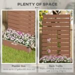 Trellis Planter for Climbing Plants, Raised Garden Bed with Trellis, Planter Box for Outdoor Garden, Light Brown - Image 4