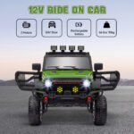 12V Battery Powered Ride on Car, Ride on Truck w/ Remote, 4 Suspension Wheels, Music Horn Lights - Image 4