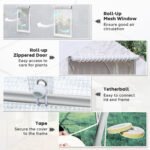 Walk In Tunnel Greenhouse, Portable Outdoor Plant House with Roll Up Doors - Image 6