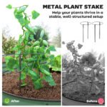 7' x 3' x 1' Raised Garden Bed Set, 2PCS Raised Beds for Gardening with Metal Plant Stakes, Green - Image 5