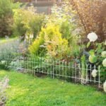 Metal Decorative Garden Fence, 9.2' x 17.25" 5 Steel Panels, Decorative Border for Landscape, Flower Bed, Animals, White - Image 2