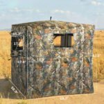 Hunting Blind for 2 Person, See Through Pop Up Blind with 270-Degree View, Windows for Deer Hunting, Camouflage - Image 3