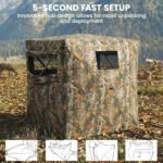 Hunting Blind for 2 Person, See Through Pop Up Blind with 270-Degree View, Windows for Deer Hunting, Camouflage - Image 5