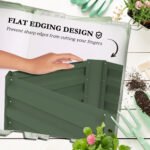 Galvanized Planter Box, 24" x 24" x 73.5" Raised Garden Bed with Tomato Cage for Climbing Vines, Green - Image 6