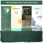 97" x 65" x 26" Heavy Duty Outdoor Sectional Sofa Cover, Waterproof Patio Furniture Cover for Weather Protection, Dark Green - Image 6