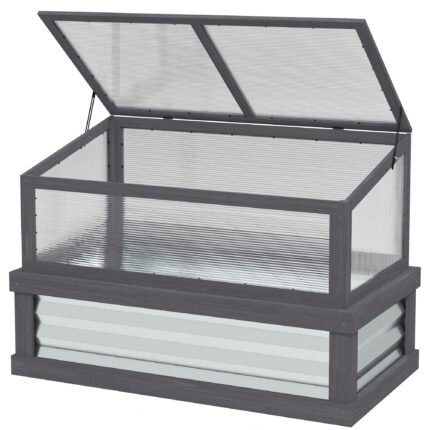 Lean-To Walk-In Greenhouse, Gray, Silver