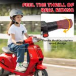 24V Kids Motorcycle with 3-Speed, Electric Motorcycle with Rear Suspension and LED Lights for 8-12 Years Old - Image 5