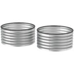 Set of 2 Raised Garden Bed, Metal Planter Box with Safety Edging, Easy-to-assemble Stock Tank 3'x3'x1.4' Silver
