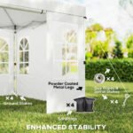 9.6 x 9.6 ft Pop Up Canopy Tent with Sidewalls, One Push Setup, UPF50+ Portable Instant Canopy Shelter - Image 6