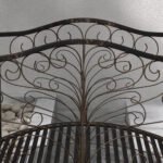 4’ Metal Arch Backyard Garden Bridge with Safety Siderails, Delicate Scrollwork, & Easy Assembly, Black Bronze - Image 7
