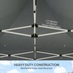 10' x 10' Heavy Duty Pop Up Canopy Tent with Sidewall, UPF50+ Instant Sun Shelter with Storage Pockets, Dark Blue - Image 4