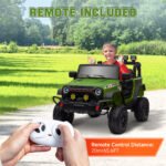 12V Battery Powered Ride on Car, Ride on Truck w/ Remote, 4 Suspension Wheels, Music Horn Lights - Image 7
