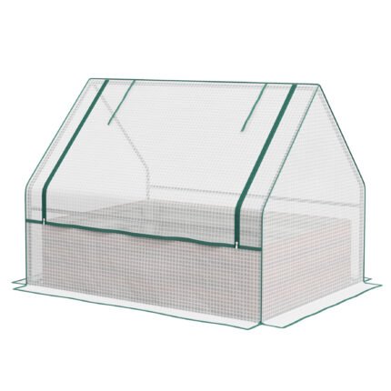 Raised Garden Bed with Outdoor Metal Planter Box