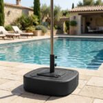 Patio Umbrella Base Outdoor Umbrella Stand with Wheels for 1.5"/1.9" Umbrella Poles - Image 8