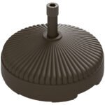 Round Patio Umbrella Base Holder, Heavy Duty Outdoor Umbrella Stand Base, Filled Up to 62lbs with Sand or 51lbs with Water for Garden, Poolside - Image 9