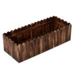 40" x 16" x 12" Raised Planter Box Garden Scalloped Edge Wooden - Image 2