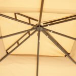 10' x 12' Outdoor Gazebo with Netting, Patio Gazebo Canopy with 2-Tier Soft Top Roof and Steel Frame for Lawn, Garden, Backyard and Deck - Image 8