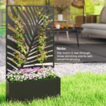 Metal Garden Bed with Trellis for Climbing Plants, Freestanding or Wall Mounted Flower Bed for Garden, Patio, Balcony - Image 8