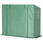 Walk-in Portable Greenhouse Small Greenhouse for Outdoors with UV-resistant PE Cover, 6.6' x 2.5' x 5.6' Green