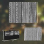 Outdoor Rug Carpet with USB Lights Reversible Patio Rug with Carry Bag for Camping 12' x 9' - Image 3