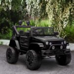 12V Battery Powered Kids Ride On Car Off Road Truck Toy w/ Parent Remote, Black - Image 2