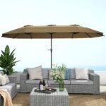 13 ft. Extra Large Patio Umbrella with Easy Crank Handle, Vents for Outdoor, Patio, UPF30+, Navy Blue - Image 8