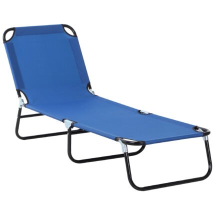 Folding Chaise Lounge Pool Chairs with Outdoor Sun Tanning Chairs