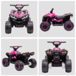Kids ATV 4 Wheeler, 12V Kids Ride On Toy with Dual Motors, High & Low Speed, Music, Headlights, Up to 3.7 MPH, Pink - Image 8