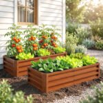 Galvanized Raised Garden Bed, 4' x 2' x 1' Metal Planter Box, for Growing Vegetables, Flowers, Herbs, Succulents, Brown - Image 8