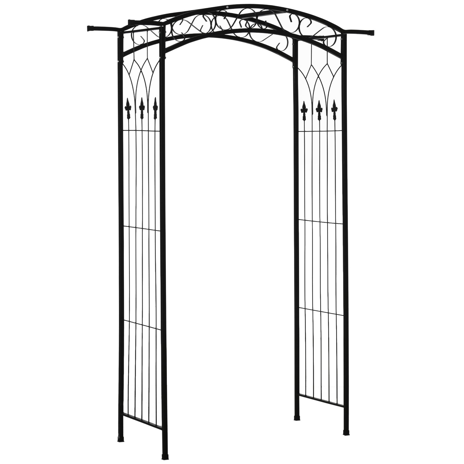 2uIf7519bc5d68def.jpg 7Ft Garden Arch Arbor, Metal Arch Trellis for Climbing Vines, Garden Archway for Wedding, Bridal Party, Ceremony - Image 1