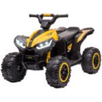 12V Kids ATV Quad Car with Forward & Backward Function, Four Wheeler for Kids with Wear-Resistant Wheels, Music, Electric Ride-on ATV for Toddlers Ages 3+ Years Old