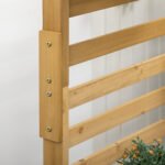 Wooden Plant Trellis Stand with 5 Hanging Planter Boxes, Freestanding Outdoor Plant Stand for Patio, Garden, Balcony, Porch - Image 8