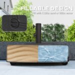 Patio Umbrella Base Outdoor Umbrella Stand with Wheels for 1.5"/1.9" Umbrella Poles - Image 5