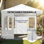 9.6 x 9.6 ft Pop Up Canopy Tent with Sidewalls, One Push Setup, UPF50+ Portable Instant Canopy Shelter - Image 8