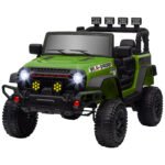 12V Battery Powered Ride on Car, Ride on Truck w/ Remote, 4 Suspension Wheels, Music Horn Lights
