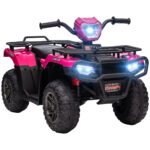 12V Electric Toy Car with Forward Backward Function, Music, LED Headlights, for Ages 3-5 Years