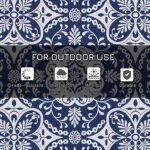 Outdoor Rug for Patio, 9' x 18' Waterproof Large Mat, Reversible Plastic Straw Rug for Decor, Portable Outside RV Camping Area Carpet Mat for Backyard Porch Deck Picnic, Blue & White Floral - Image 6