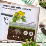 8x2x1ft Galvanized Raised Garden Bed Kit with Safety Edging for Flowers, Herbs and Vegetables, Dark Gray - Image 5