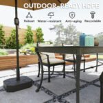 Square Patio Umbrella Base Holder, Heavy Duty Outdoor Umbrella Stand Base, Filled Up to 55lbs with Sand or 44lbs with Water for Garden, Poolside - Image 6