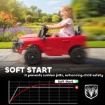 12V Kids Ride on Car, Licensed Dodge RAM 3500 Ride on Toys with Dual Motors, Remote Control for Toddlers - Image 6