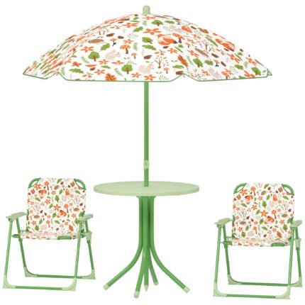 Kids Picnic Table and Chair Set with Outdoor Activity Table