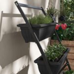 4-Tier Vertical Raised Garden Planter with 4 Boxes, Outdoor Plant Stand Grow Container for Vegetable & Flowers, Black - Image 8