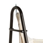 Hammock Chair with U Shape Stand, Hammock Swing Chair with A Side Pocket, Brown & Cream White - Image 7