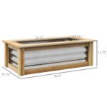 Raised Garden Bed, Planter Box, Metal and Wood Combined, for Growing Flowers, Herbs and Vegetables - Image 3