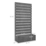 Trellis Planter for Climbing Plants, Raised Garden Bed with Trellis, Planter Box for Outdoor Garden, Dark Gray - Image 3