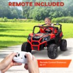 2 Seater 24V Kids Electric Car w/ Remote Control, 3 Speed, LED Lights, Music, Horn, Spring Suspension, Slow Start - Image 8