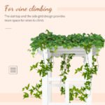 85" Wooden Garden Arbor for Wedding and Ceremony, Outdoor Garden Arch Trellis for Climbing Vines - White - Image 6